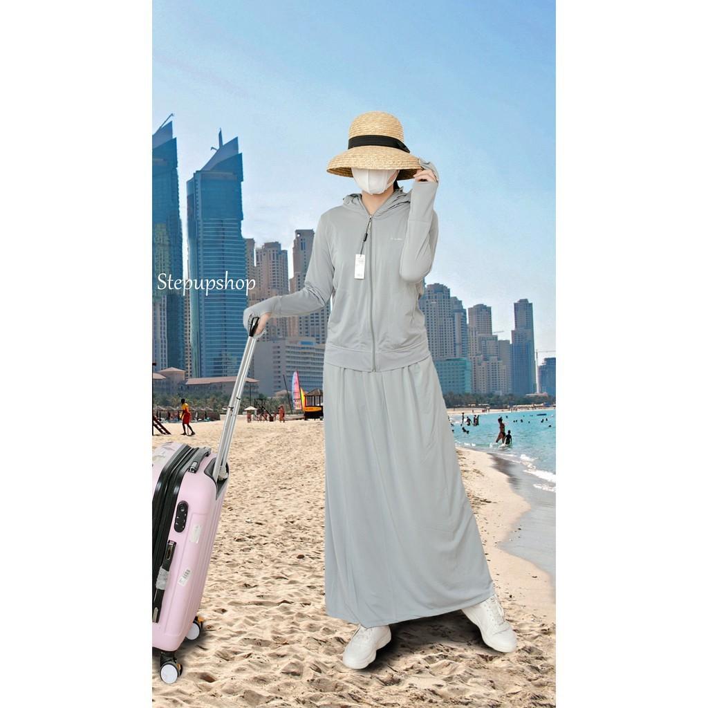 Váy chống nắng chất liệu kim cương thông hơi