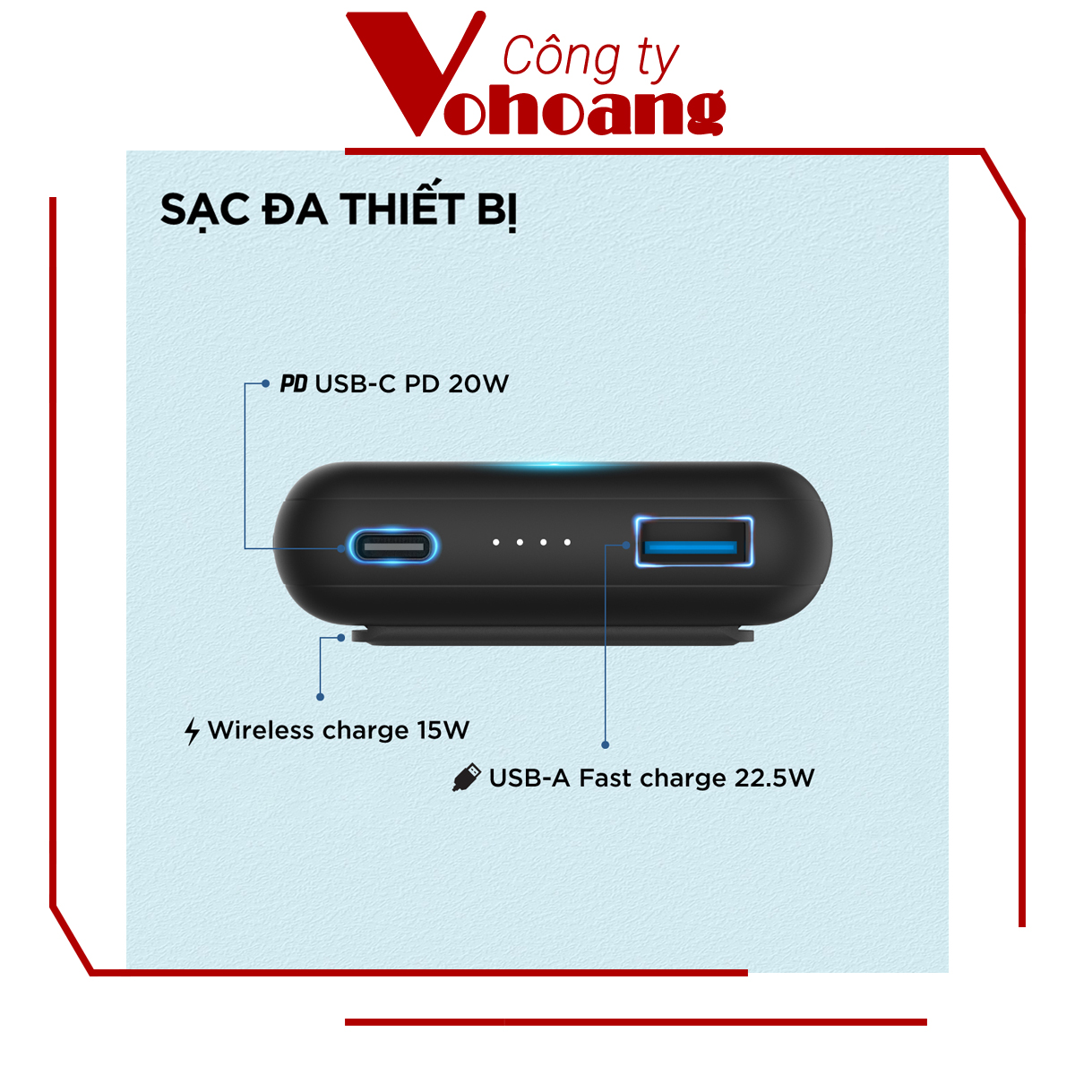 [Mỹ] Sạc dự phòng Energizer QM10002PQ Sạc nam châm từ tính Dung lượng 10000mAh tích hợp chân đế xếp gọn - Hàng chính hãng
