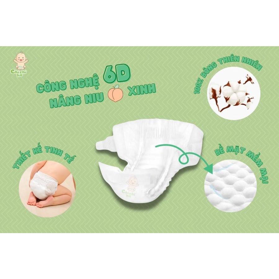 Bỉm Hữu Cơ Chichiha Dán/Quần Đủ Size M