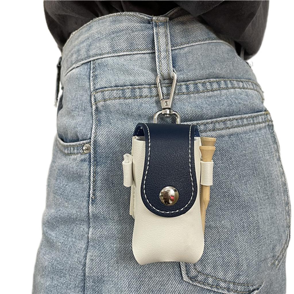 2 x Waterproof Golf Ball Bag Durable Storage Pouch Tee Holder Outdoor Sports Accessory