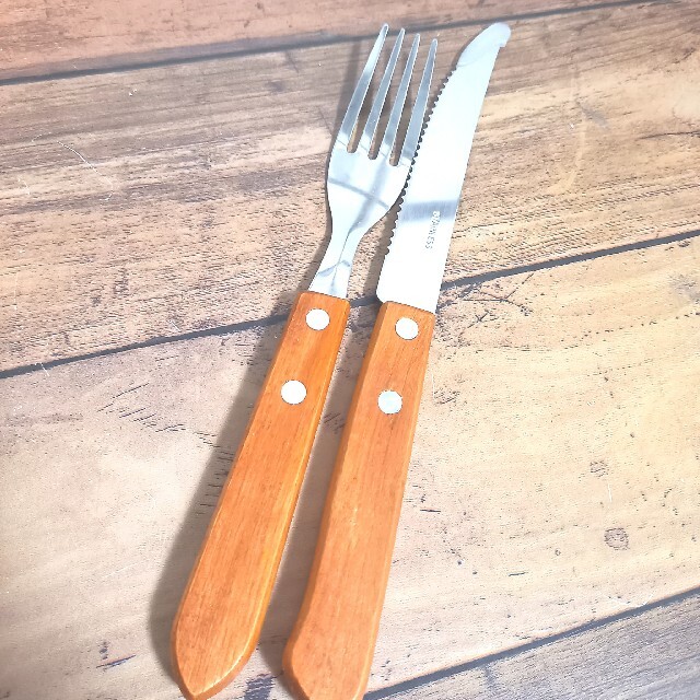 Bộ dao & nĩa inox Echo - Cán gỗ