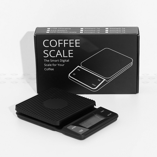 Cân điện tử pin sạc LCD cho nhà bếp pha chế cà phê đồ uống có đếm giờ