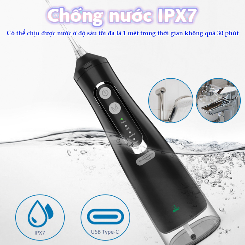 Máy Tăm Nước Cầm Tay Nikio NK-M209 - Dung Tích Lớn 360ml, Hàng Chính Hãng