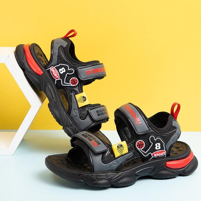 Sandal bé trai đi học đi chơi phong cách da mềm siêu nhẹ chống trượt