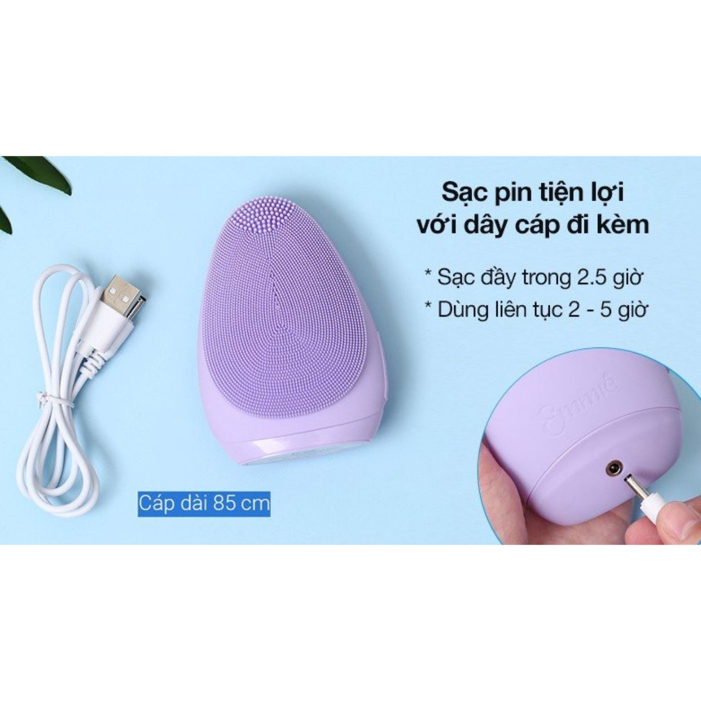 Emmie Máy Rửa Mặt Premium Facial Cleansing Brush (So Sweet)