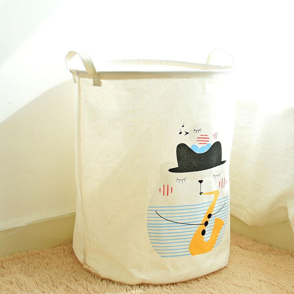 Collapsible Households Storage Basket Laundry Hamper Bucket 40x50cm