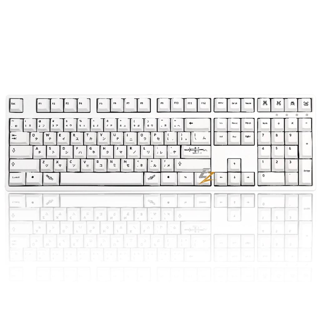 Keycap Cho Bàn Phím Cơ Katana White Thick PBT Cherry Profile 128 Phím