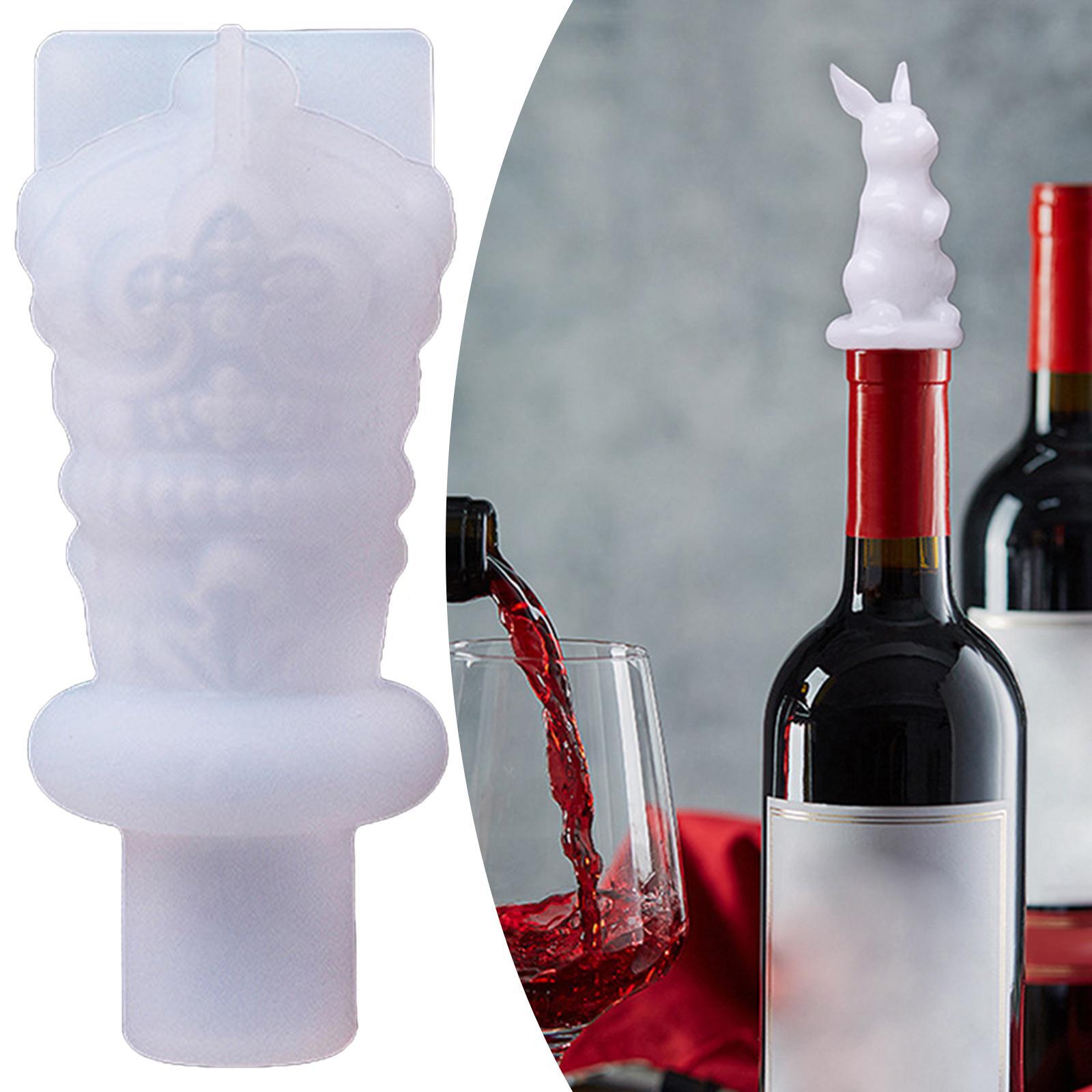 Bottle Stopper Crystal Epoxy , Stopper Silicone , Red Bottle Stopper