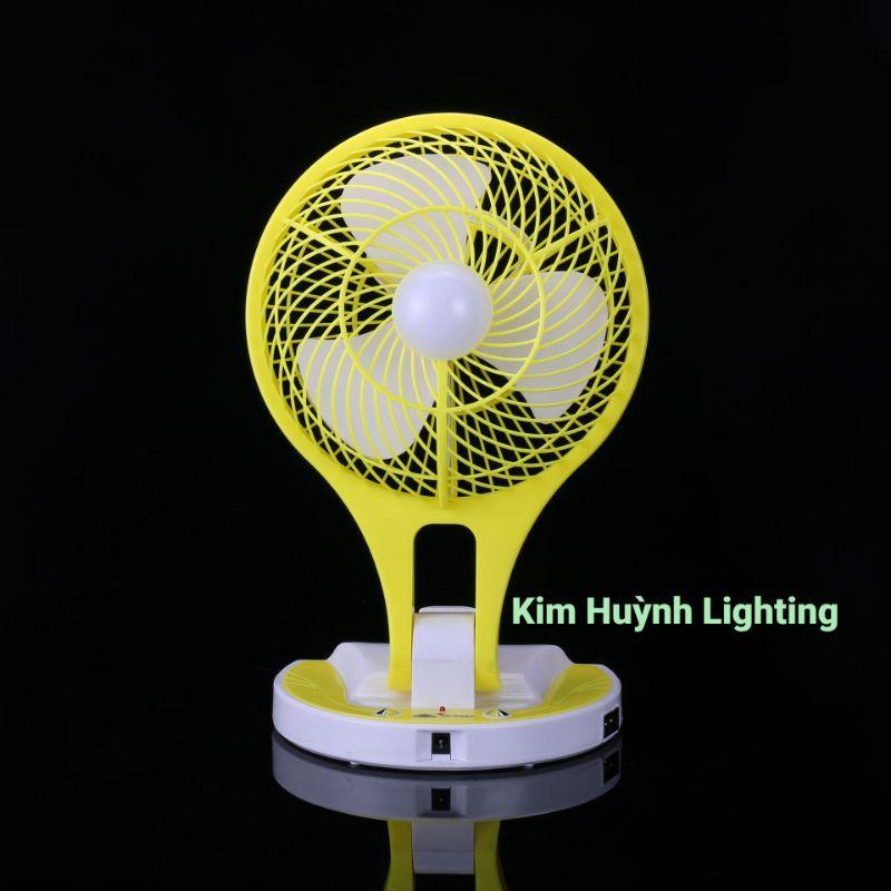 QUẠT MINI FAN TÍCH ĐIỆN KÈM LED JR 5580