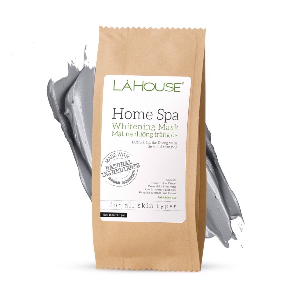Mặt nạ Lá House Home Spa 15ml*8gói Dưỡng trắng da/ Giảm mụn