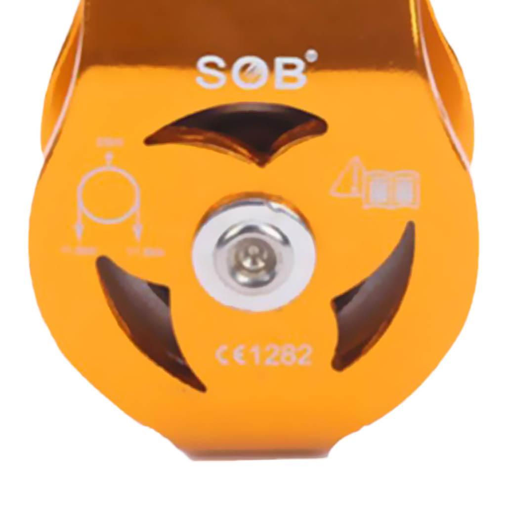 2pcs 23KN Durable Fixed Single Pulley for 8-13mm Rope Arborist Tree Rock Climbing Outdoor Rappelling