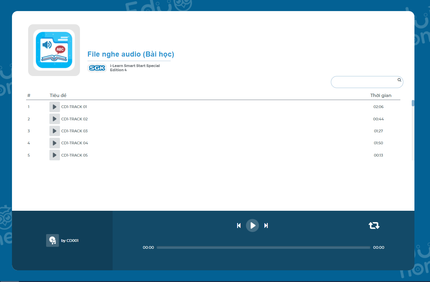 I-Learn Smart Start Special Edition 4 File nghe Audio bài học