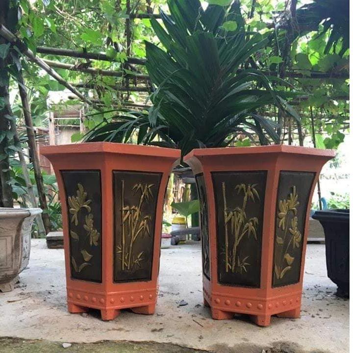 Khuôn chậu lục giác ống cao 22