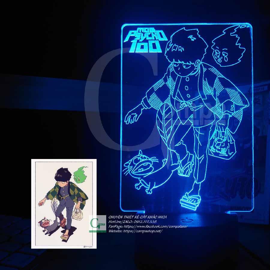 Đèn Ngủ LED 3D ANIME Mob Psycho 100 Shigeo Kageyama AMPO0101 16 MÀU TÙY CHỈNH COMPASHOP