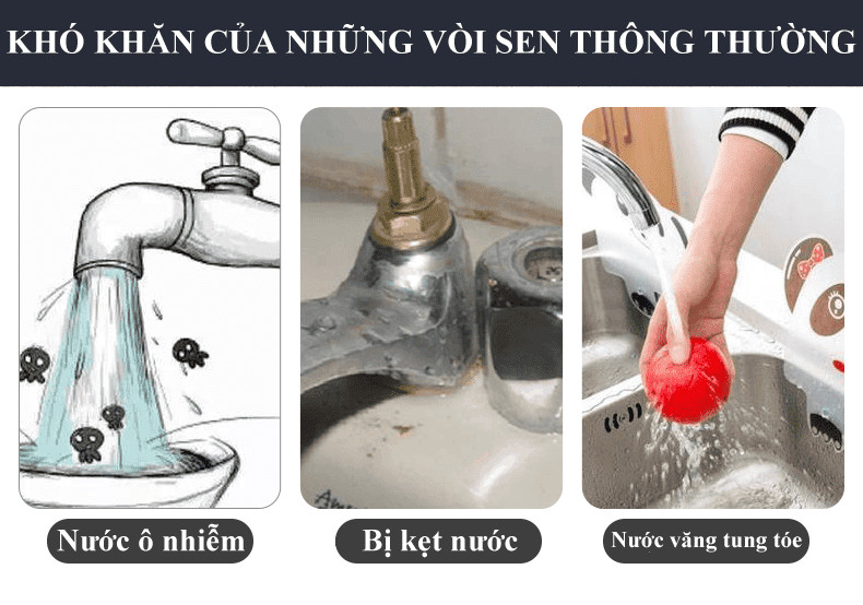 Đầu lọc nước sạch cho vòi nước (tăng áp, lọc nước) lavabor, bồn rửa chén