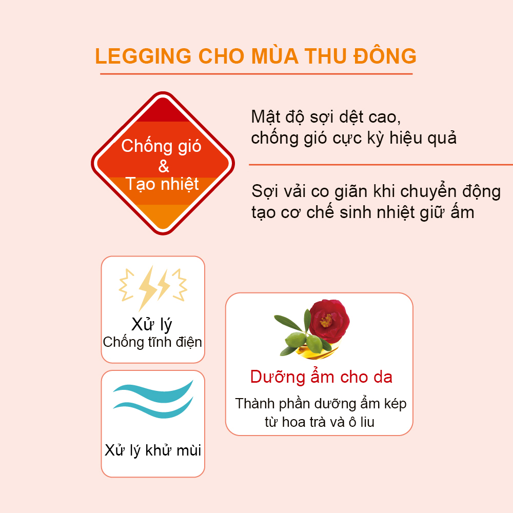 Quần tất không bàn chân kiểu legging chống gió giữ nhiệt tăng mức tiêu hao calo định hình chân thon của SABRINA Nhật Bản