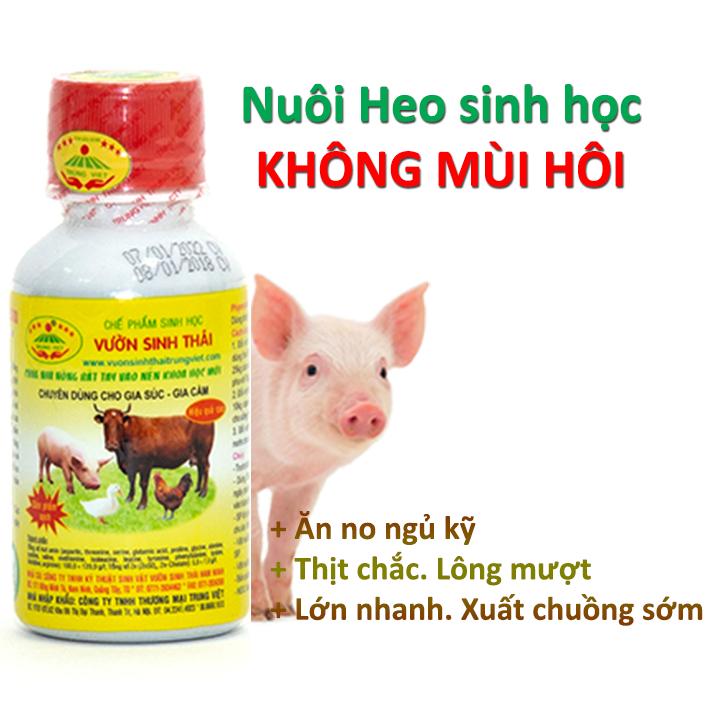 Chế phẩm sinh học VƯỜN SINH THÁI chăn nuôi Vỗ Béo không Mùi Hôi - Vật nuôi chắc thịt lớn nhanh ít bệnh dịch - Thức ăn bổ sung cho lợn gà chó mèo chim