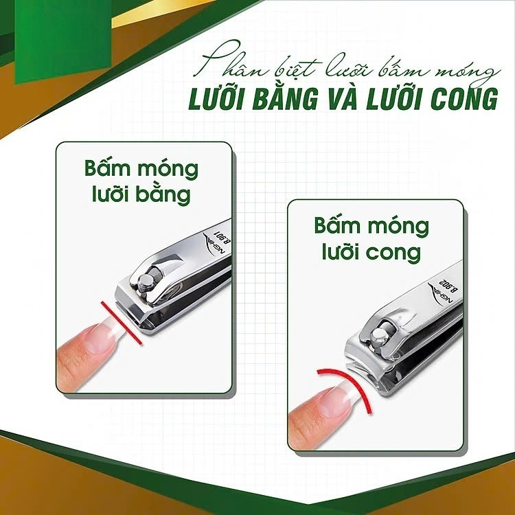 Bấm Móng Tay Chân Thép Không Gỉ KỀM B.904 - Lưỡi Cong (Loại Nhỏ)