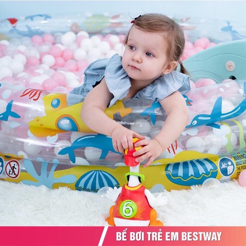 Bể phao bơi tròn 3 tầng bestway hình thú hấp dẫn cho bé