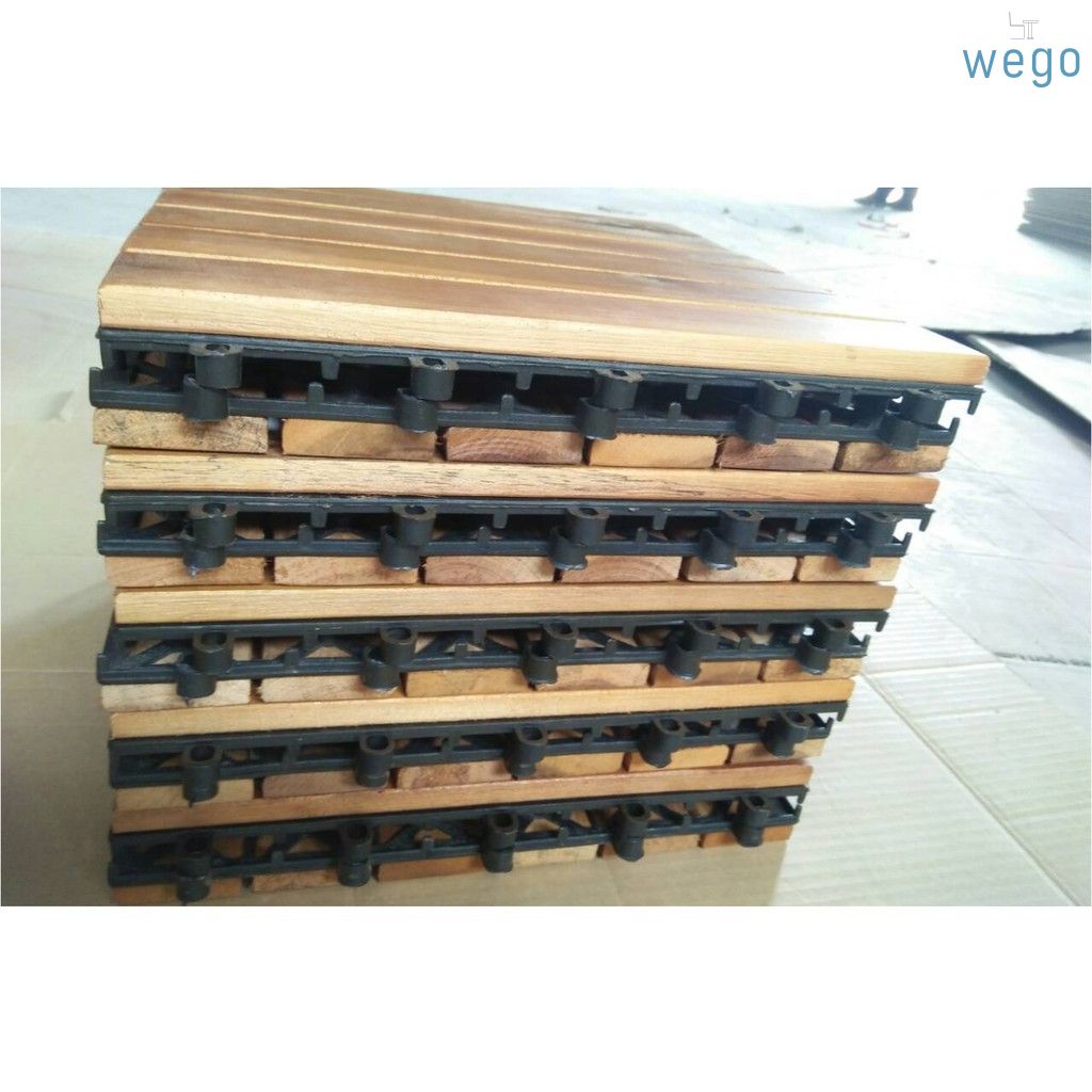 WEGO Vỉ ván sàn gỗ / Gỗ Keo lát / Sàn gỗ Trang trí sân vườn // Floor Decking Wood Pallet Kayu / Timber Acacia Wood Flooring Decktile Garden Decoration