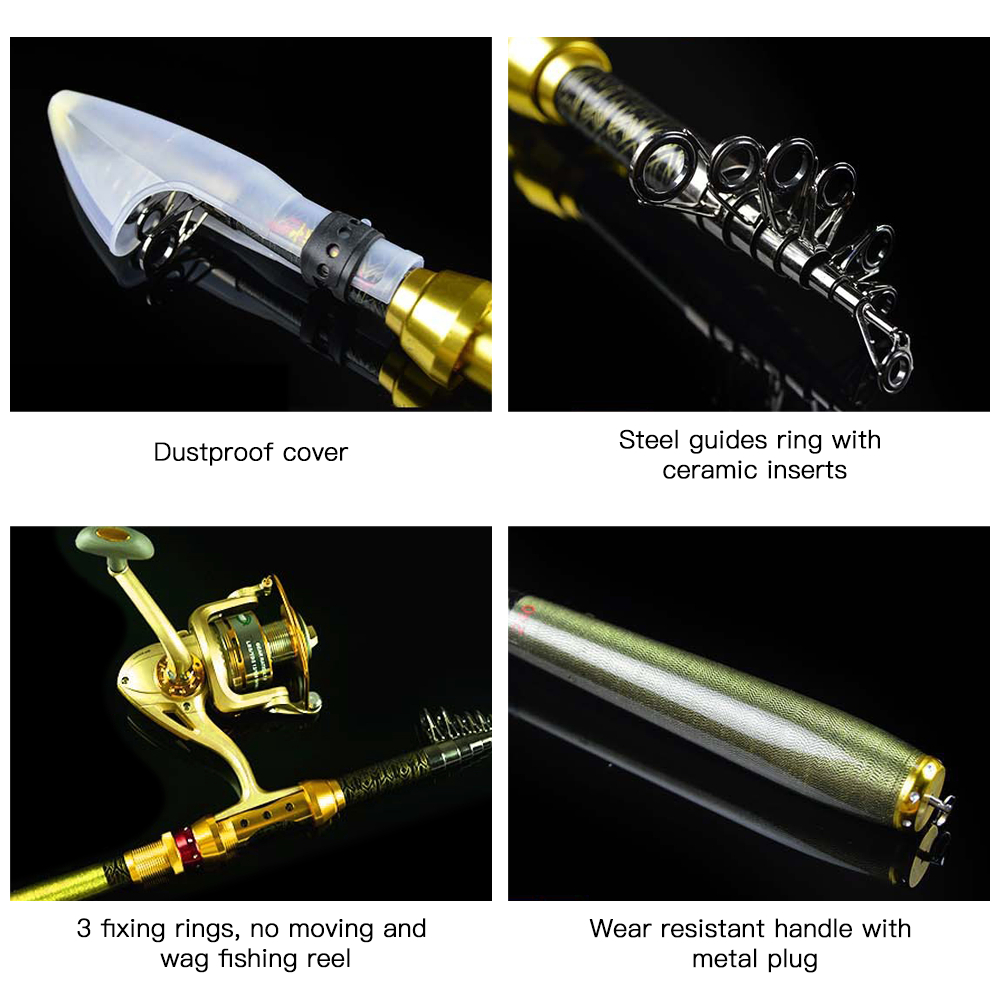 1.8m / 2.1m / 2.4m / 2.7m / 3.0m Cần Câu Cá Biển Cực Nhẹ Bằng Sợi Carbon