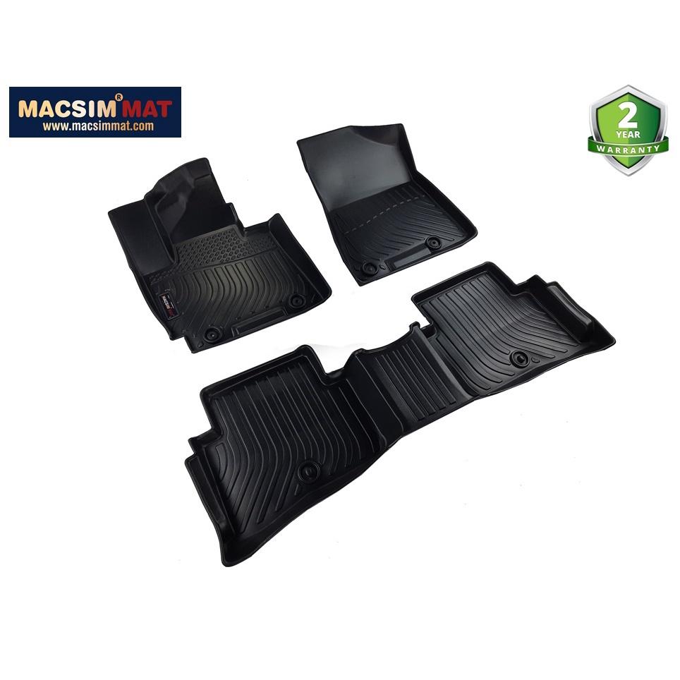 Thảm lót sàn xe ô tô Hyundai Tucson 2016-nay Nhãn hiệu Macsim chất liệu nhựa TPV cao cấp màu đen