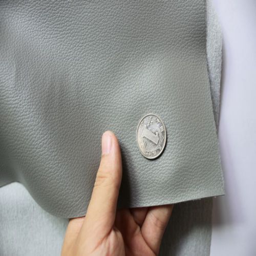 Vải da simili PVC - vải PU - vải giả da làm handmade - khổ 1,4m màu xám