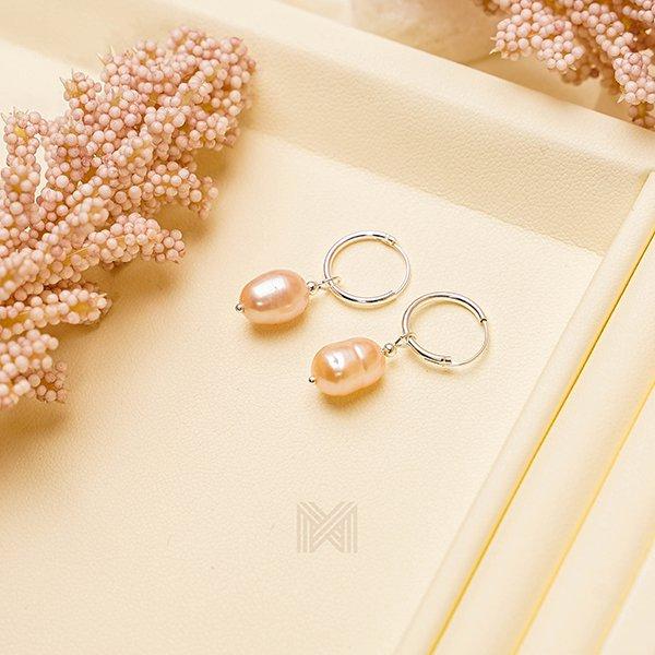 Bông tai Bạc 925 đính Ngọc Trai Minimal Millenne Paris MLER1141