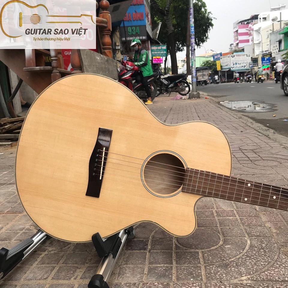 Đàn guitar acoustic mặt gỗ thông tự nhiên có ty chỉnh cần SC-01