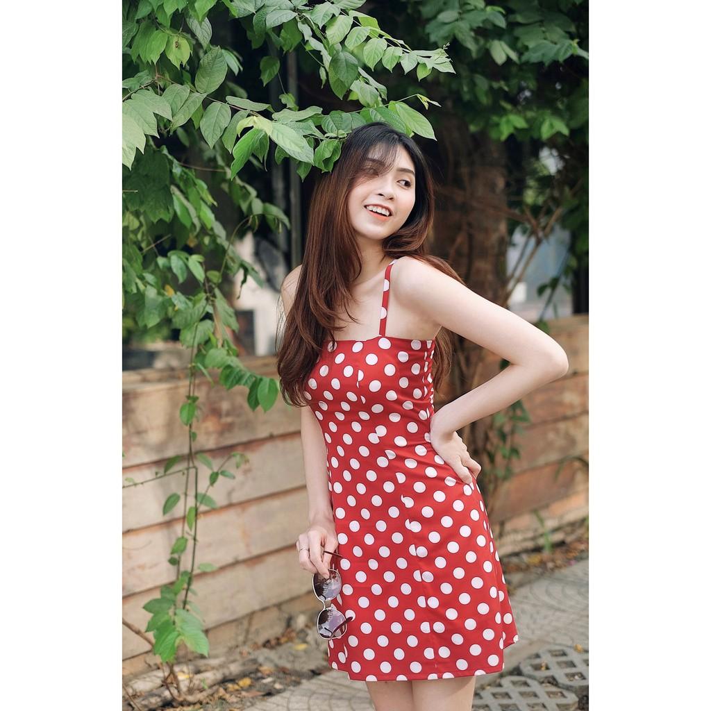 Đầm dây Polka Dot