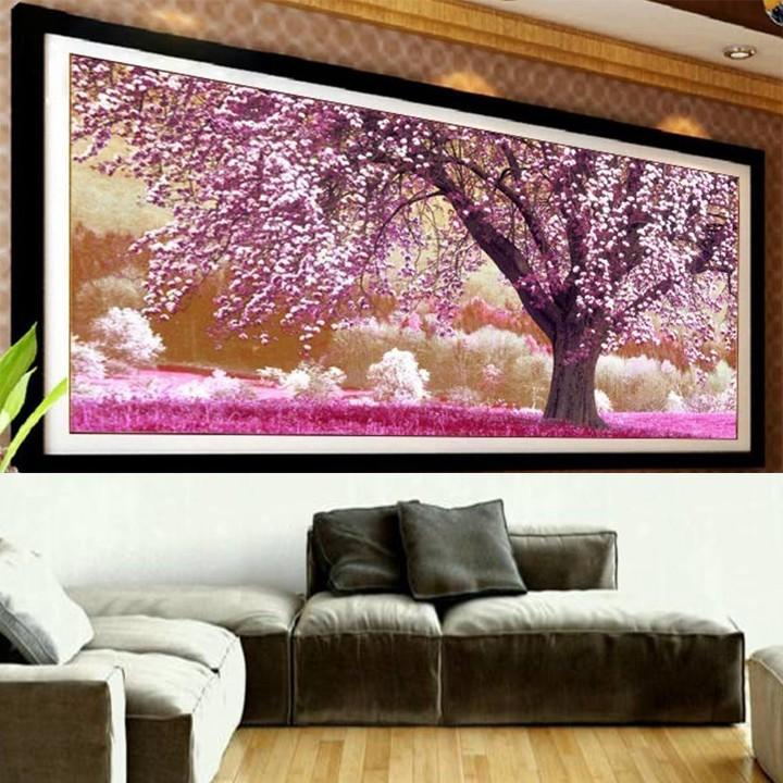 Tranh thêu cây tình yêu FJ0703 - kích thước: 168 * 92cm.