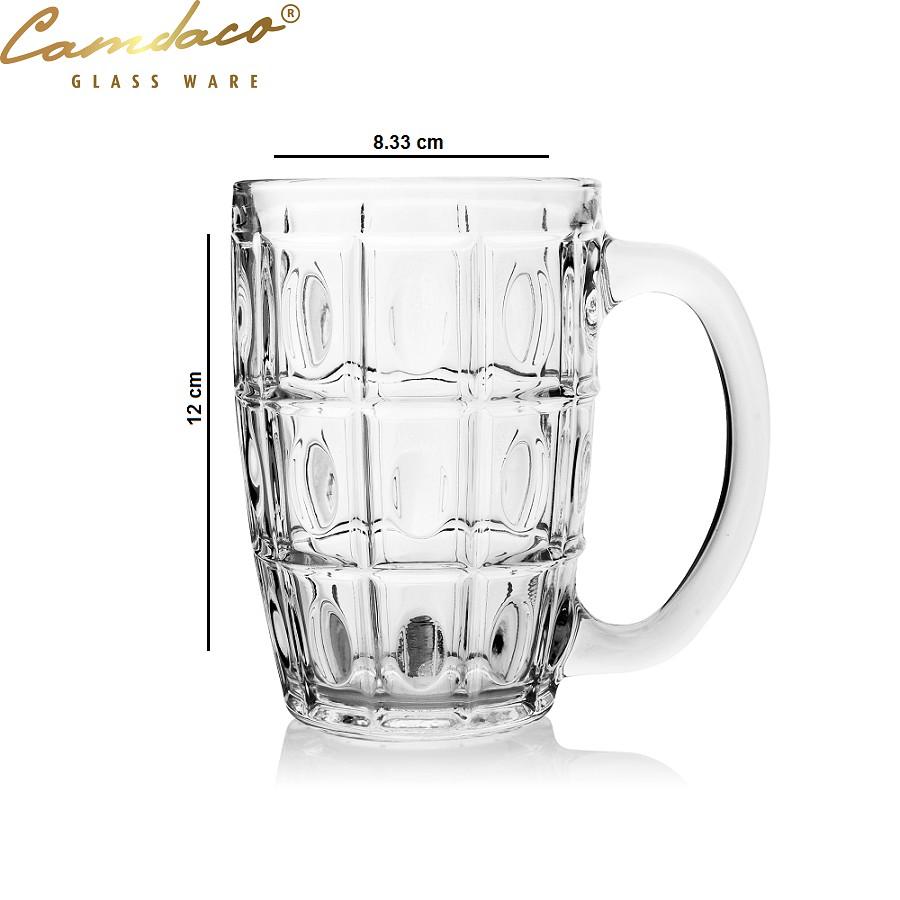 Bộ 6 Ly Thủy Tinh Uống Bia Có Quai PCD10007 375ML - hàng đẹp