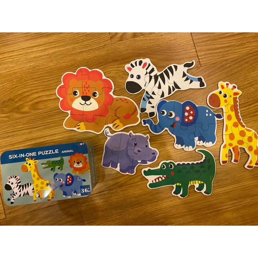Bảng Ghép Hình Puzzle 6 Món Cho Bé Mẫu Hộp Mới