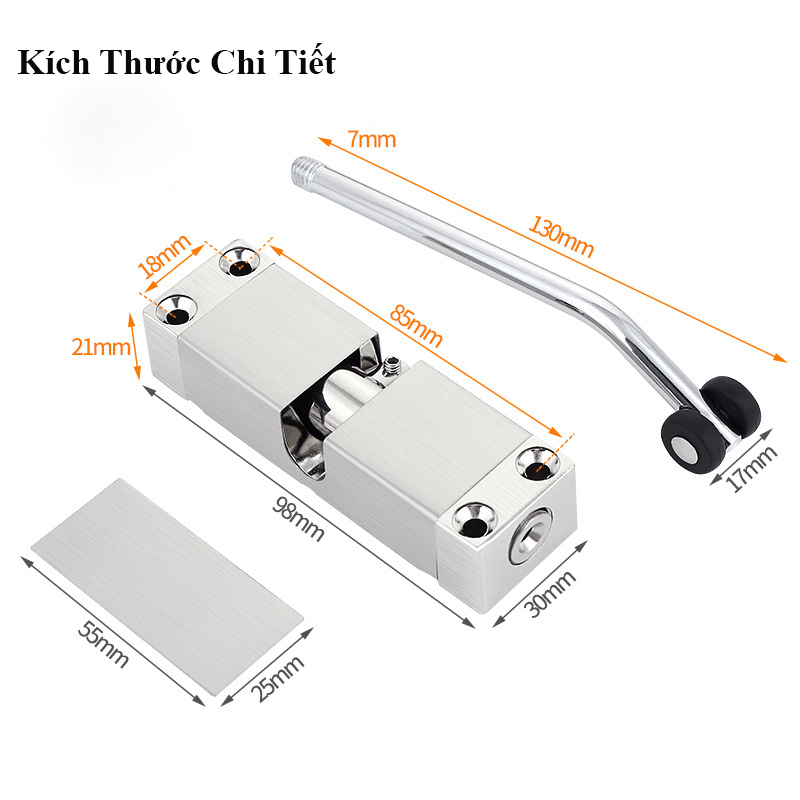 Bản Lề Đóng Cửa Tự Động Mẫu Mới KUNBE Điều Chỉnh Lực Đẩy Dễ Dàng, Không Gây Hư Hỏng Cửa