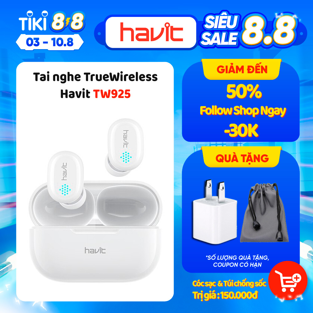 Tai Nghe True Wireless Earbuds HAVIT TW925 - Hàng Chính Hãng