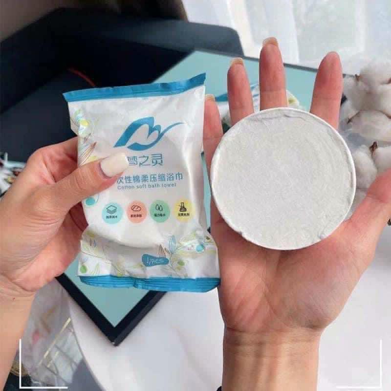 KHĂN TẮM NÉN COTTON SIÊU MỀM MỊN KHÁNG KHUẨN TỐT AN TOÀN CHO DA