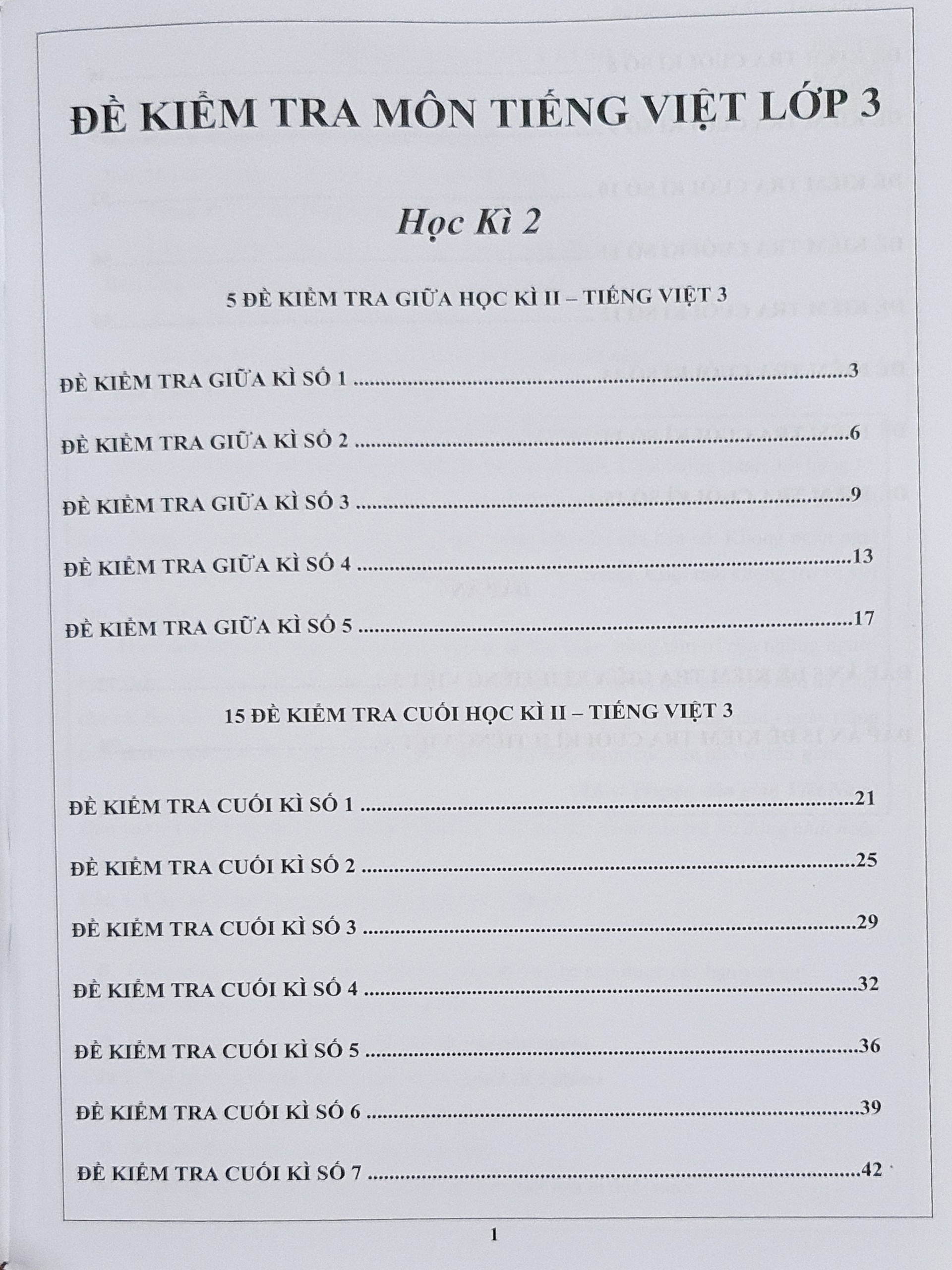 Combo Sách - Đề kiểm tra Tiếng Việt 3 học kì I + II