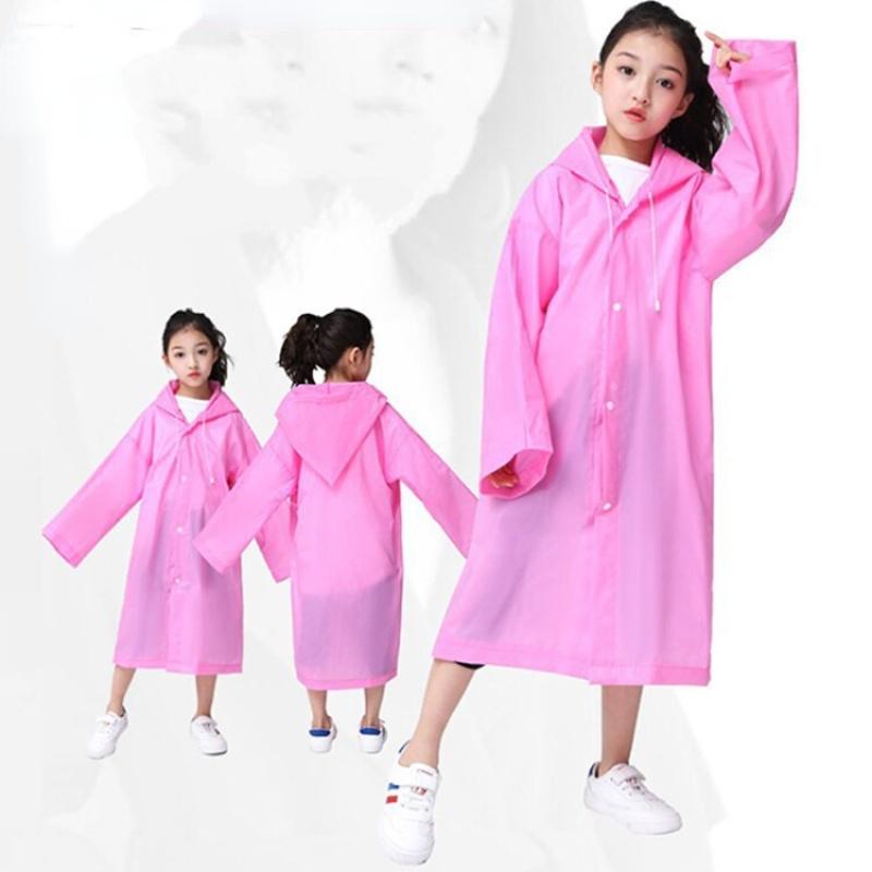 Áo Mưa Thời Trang Dễ Thương Cho Bé Trai + Gái Áo Mưa Màu Trơn Thiết Kế Đơn Giản Thời Trang Dành Cho Bé