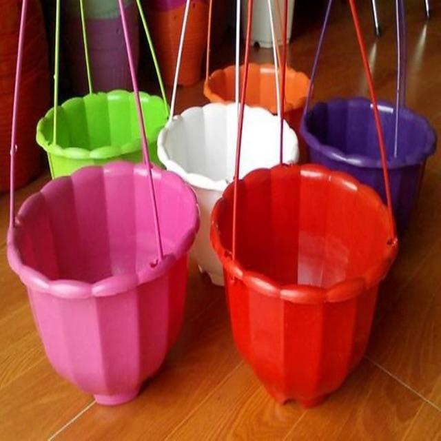 5 chậu nhựa treo trồng cây