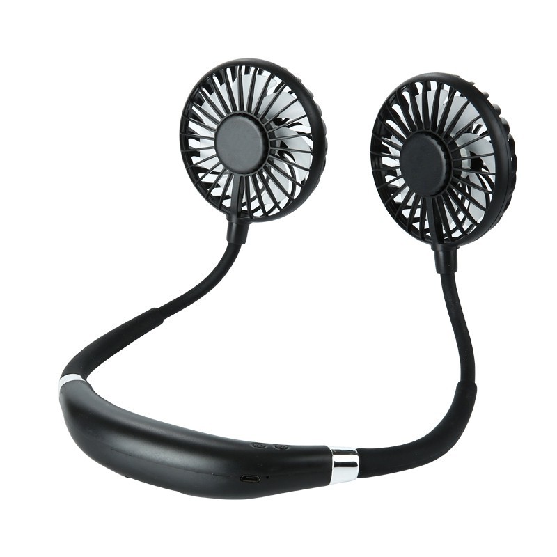 Quạt Mini Mùa Hè Đeo Cổ Tích Điện Gấp Gọn, Điều Chỉnh Hướng Theo Ý Muốn Tiện Dụng - Giao Màu Ngẫu Nhiên