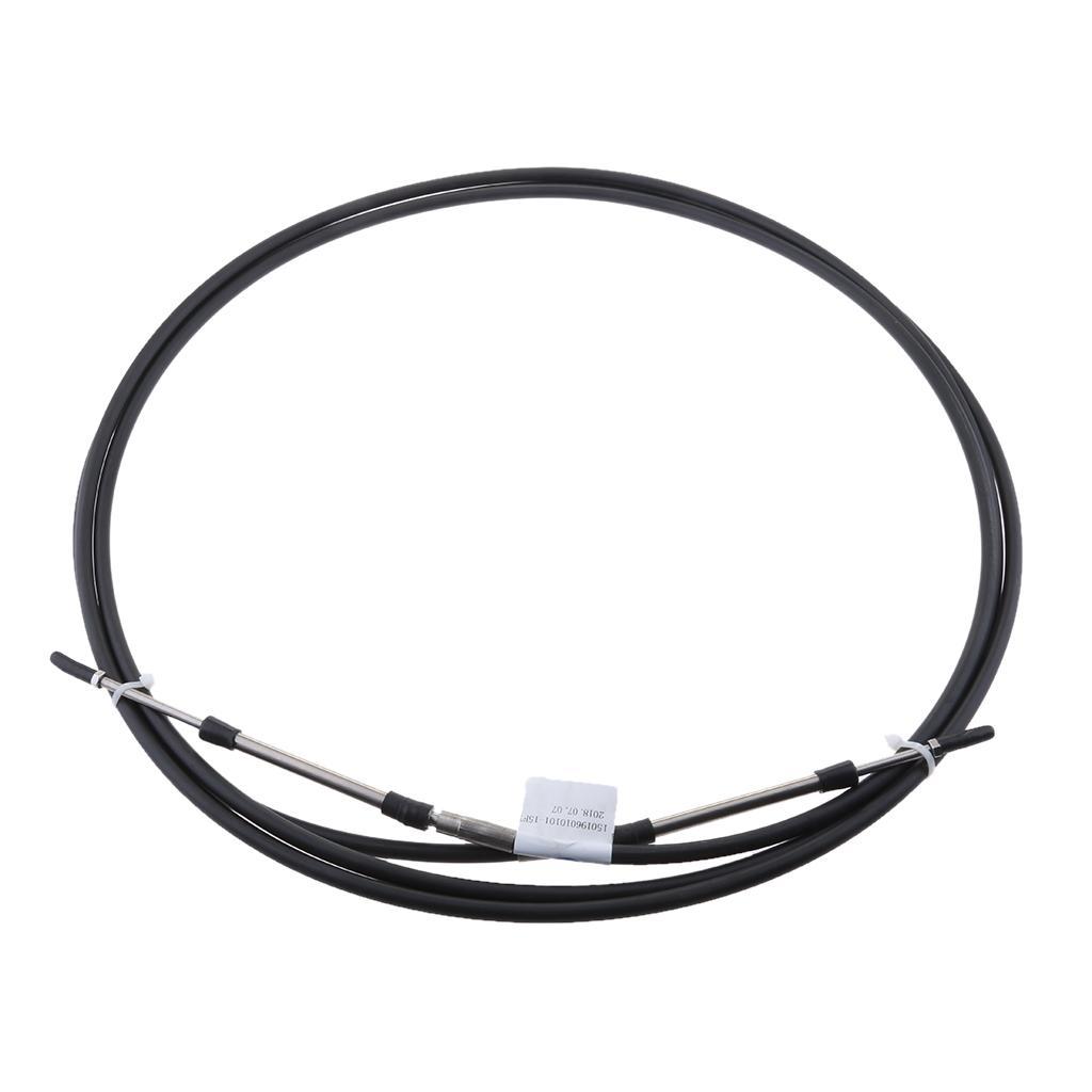 2pcs Black Throttle Remote Control Box Cable for Yamaha Outboard 11 FT
