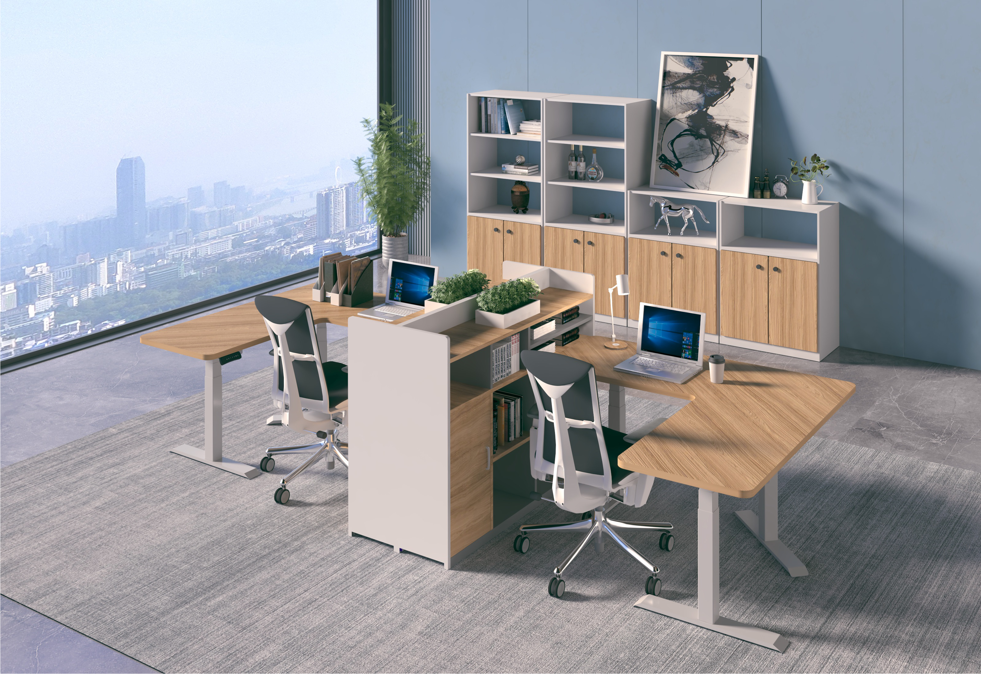 Bộ chân bàn làm việc đứng ba chân lắp ráp nhiều kiểu Ergonomic Flexispot ET223T