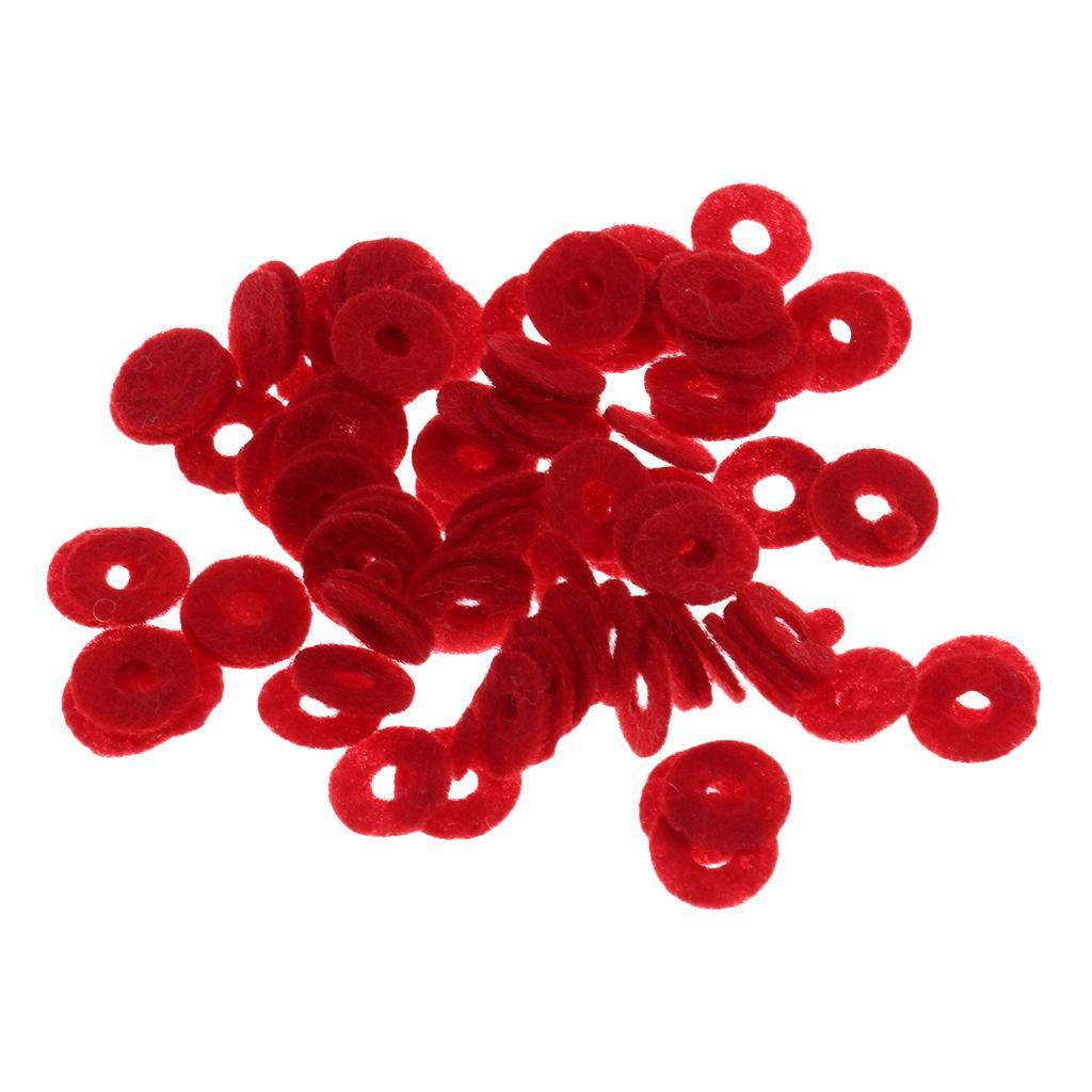 1 Pack DIY Red Small Piano Balance Rail Wool Felt Punchings for Pianist
