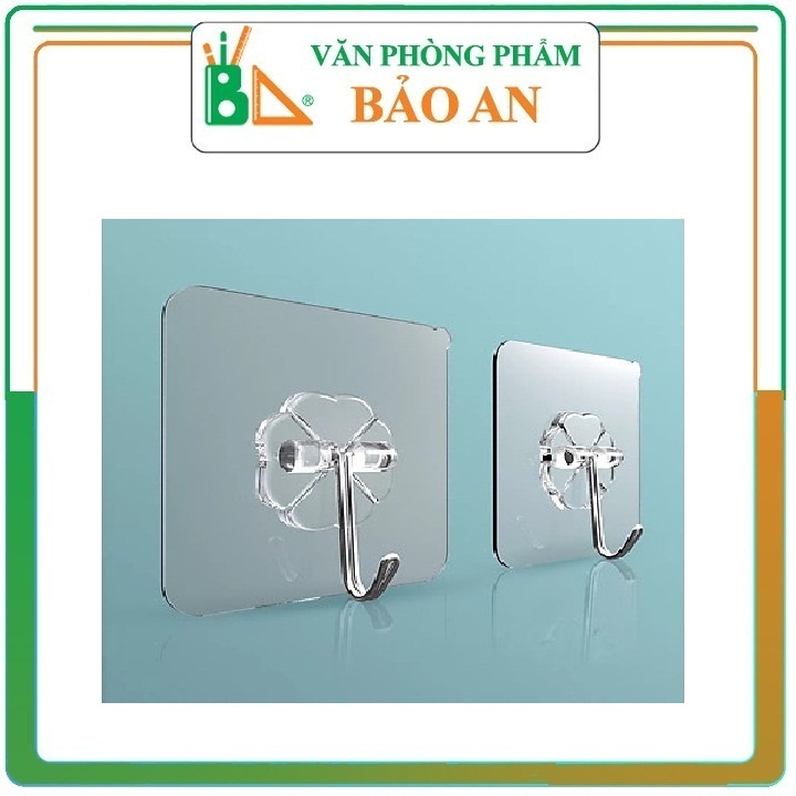 Combo 5 móc treo dán tường chịu lực trong suốt - Móc dán tường siêu dính trong suốt chịu lực tốt, móc treo đồ tiện dụng 6x6 cm