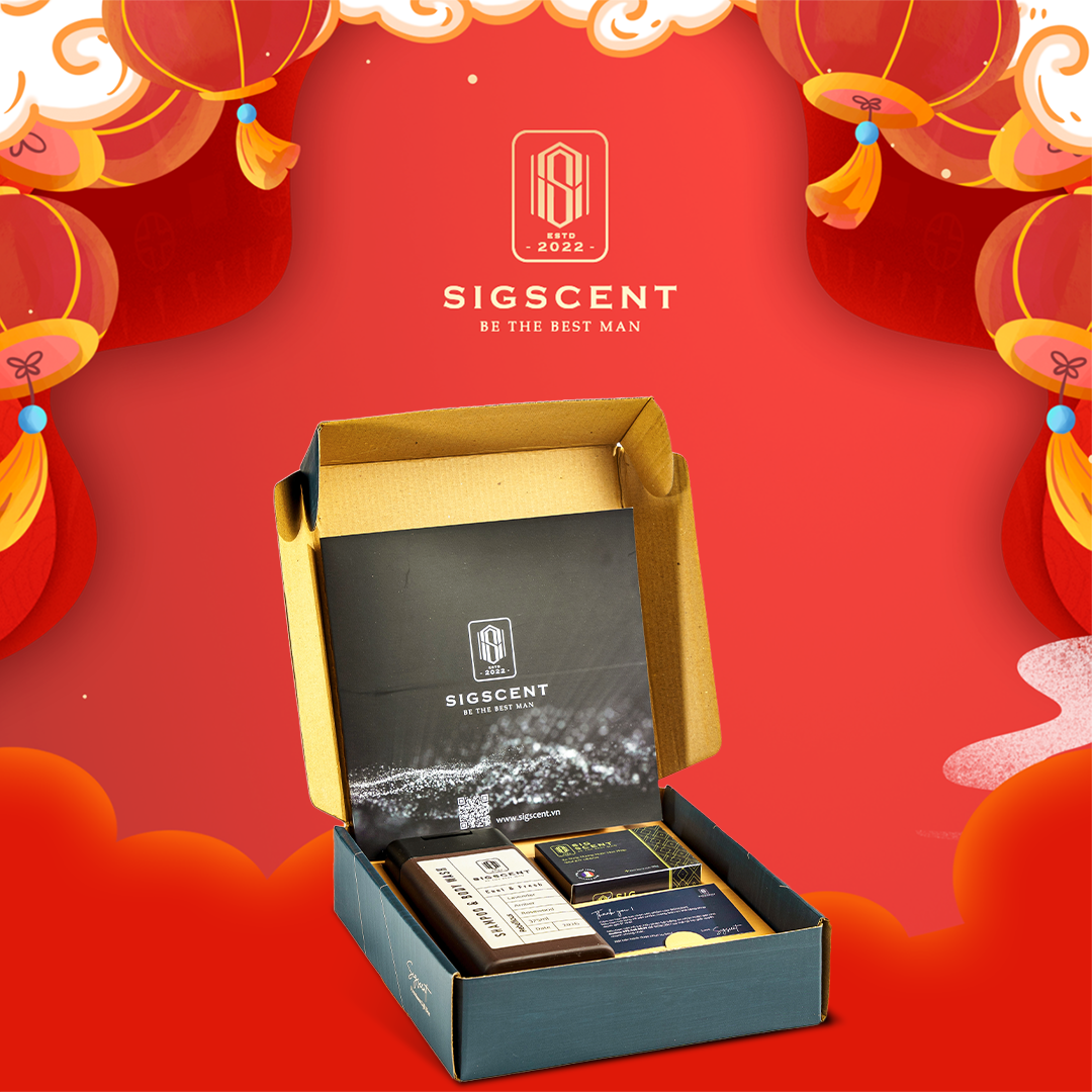 [SIGSCENT GIFTSET]Xà bông hương nước hoa Pháp Woody Urban &amp; Sữa tắm dầu gội cho nam Rebellious 2in1 thương hiệu SIGSCENT