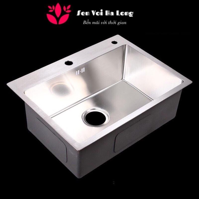 Combo chậu rửa bát 1 hố INOX304 và Vòi nóng lạnh