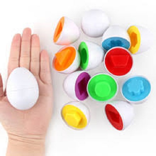 Bộ 12 quả trứng lắp ghép ghép hình tương ứng