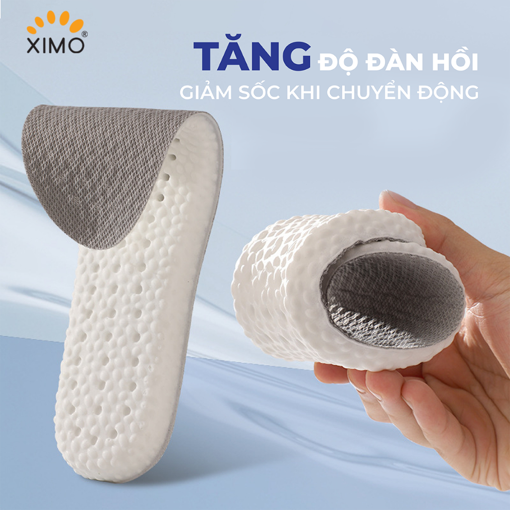 Lót giày thể thao đế cao su non mềm mại, chống sốc, giảm chấn thương cho lòng bàn chân XIMO (LGTT28)