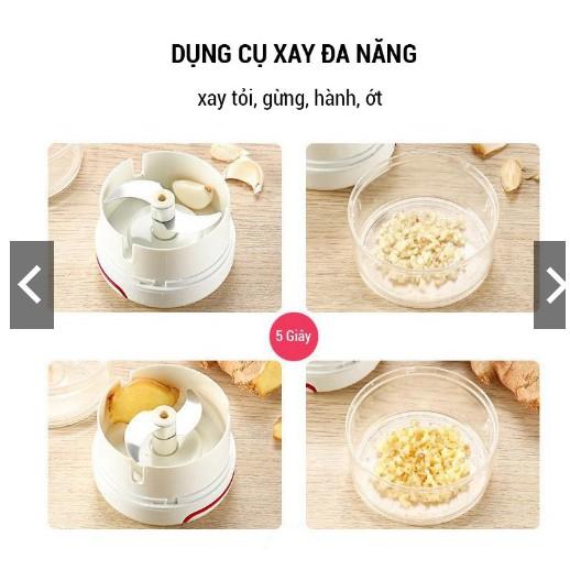 CỐI XAY TỎI ỚT KÉO DÂY CẦM TAY ĐA NĂNG TIỆN LỢI