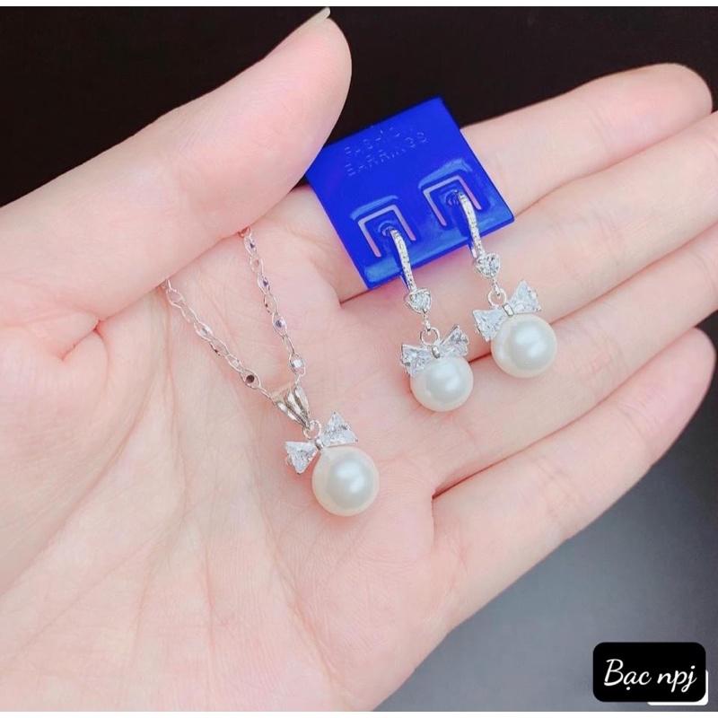 Bộ đôi Nơ gắn Trai sang chảnh, Set đôi Bạc Ta - Bạc npj